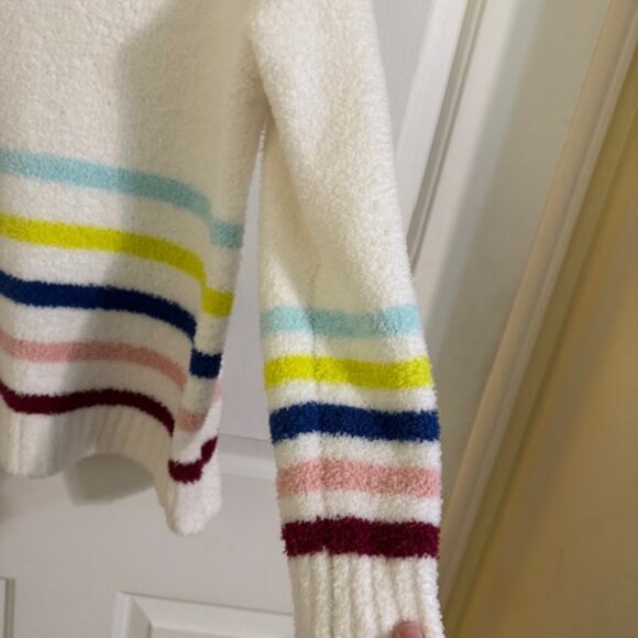 Philosophy Cloud Knit Cowl Neck Sweater Multi-Color Stripe Pullover Cottagecore - Picture 5 of 6